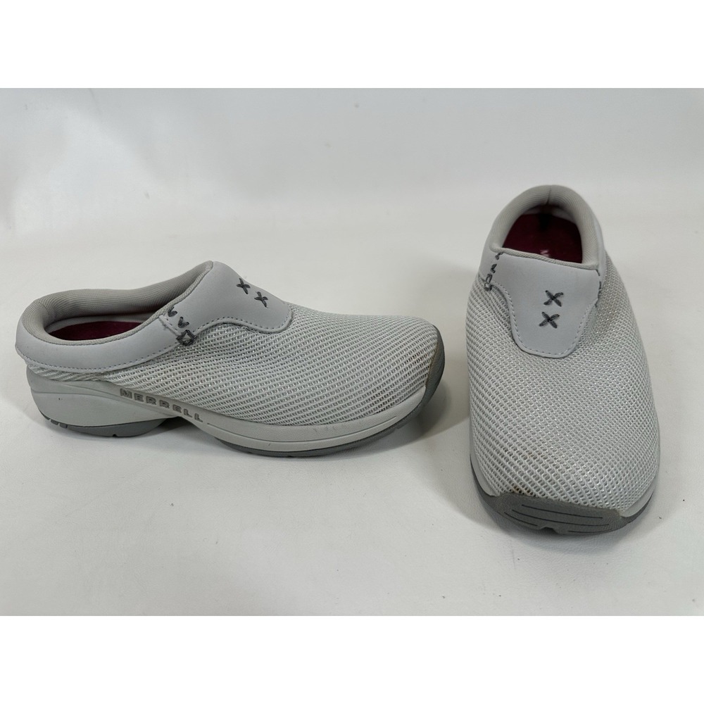 MERRELL Encore Breeze Ash Light‎ Gray Slip-on Clog Shoes Womens 8 M